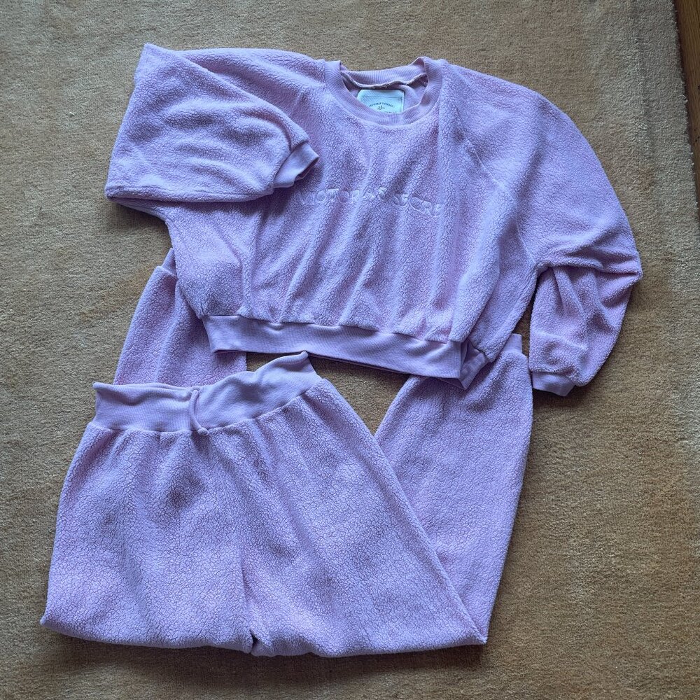 Vtg Victoria Secret Country Fleece Loungewear Sleepwear Athleisure Set Size S